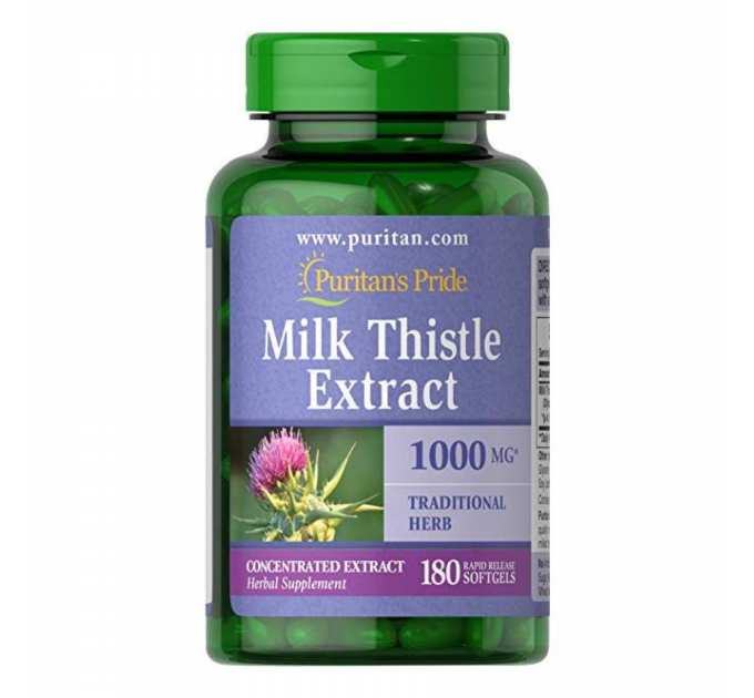 Milk Thistle 4:1 Extract 1000mg - 180 softgels