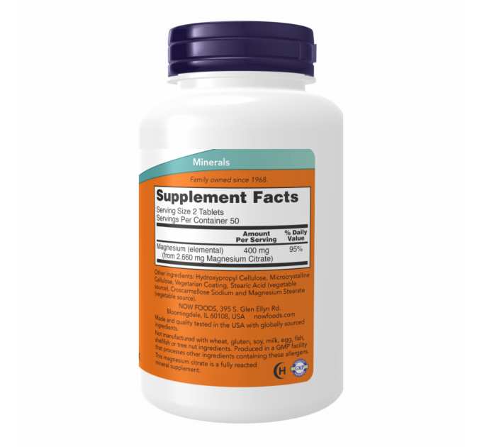 Magnesium Citrate 200mg - 100 tabs