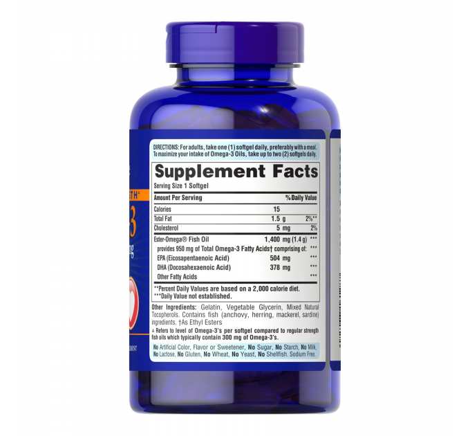 Omega-3 Triple Strength 1400mg (950 mg Active Omega-3) - 120caps