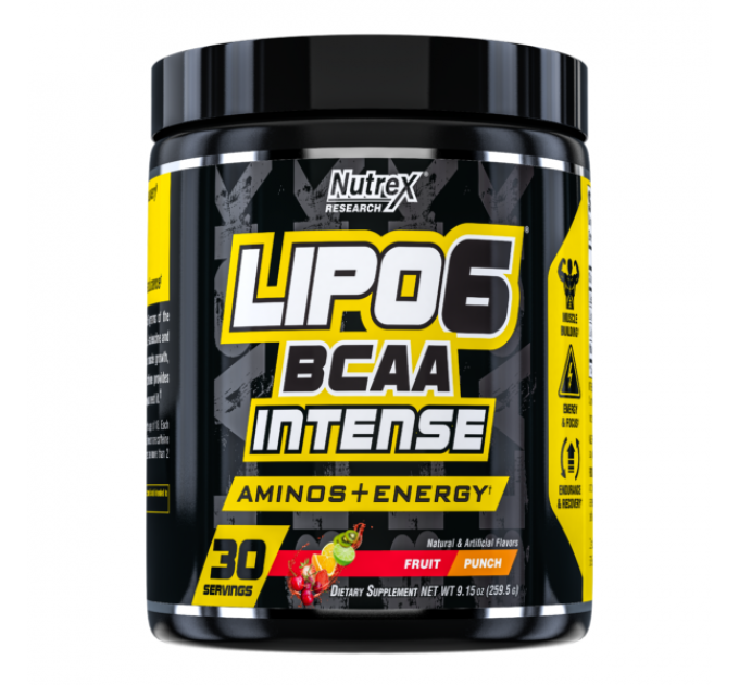 Lipo-6 BCAA Intense - 30srv Fruit Punch