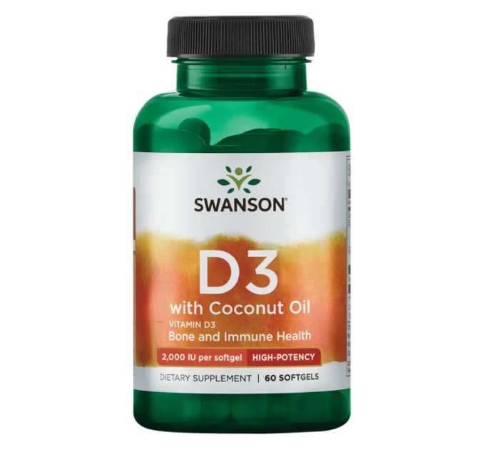 D-3 Coconut oil 2000IU - 60 soft
