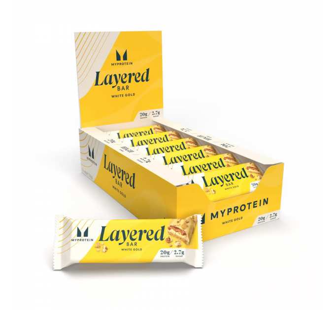 Layered Bar - 12x60g White Gold