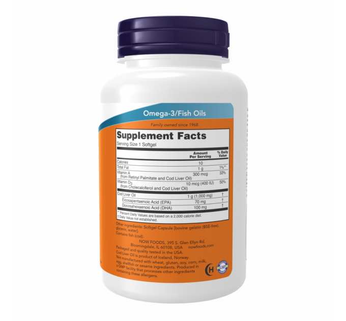 Cod Liver Oil 1000mg - 90 sgels