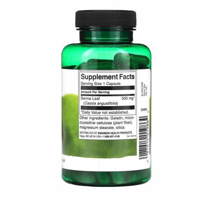 Senna Leaf 500mg - 100 сaps