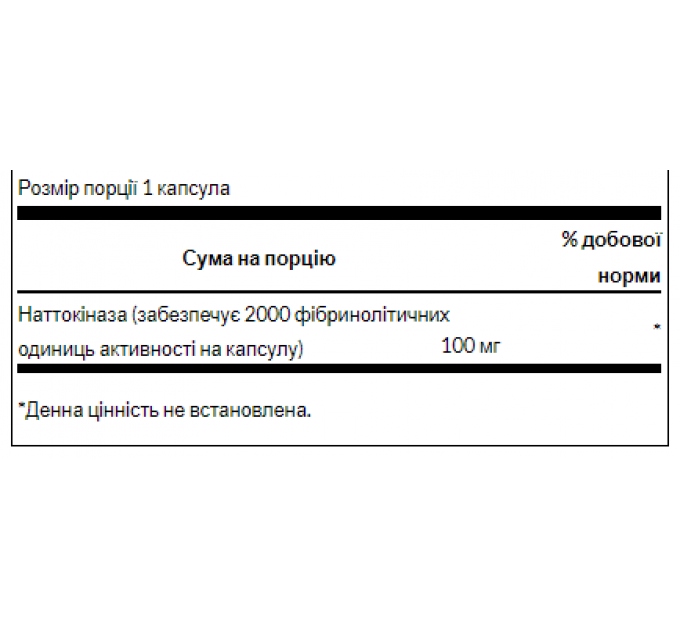 Nattokinase 2,000 Fibrinolytic Units 100 mg - 30caps