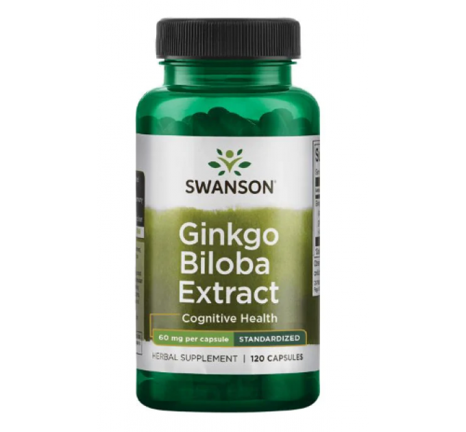 Ginkgo Biloba Extract - Standardized 60 mg - 120 Caps