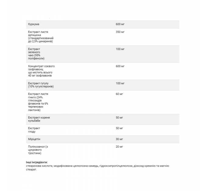Policosanol Cholesterol Complex - 60 tabs (Затерта дата)