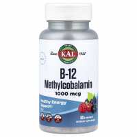 B12 Methylcobalamin 1000mcg - 60 lozenges Berry (Пошкоджена банка)