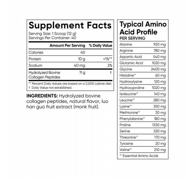 Collagen Peptides - 480g Vanilla Bean