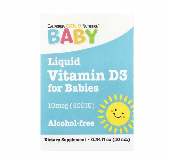 Liquid Vitamin D3 for Babies 10 mcg (400IU) - 10 ml
