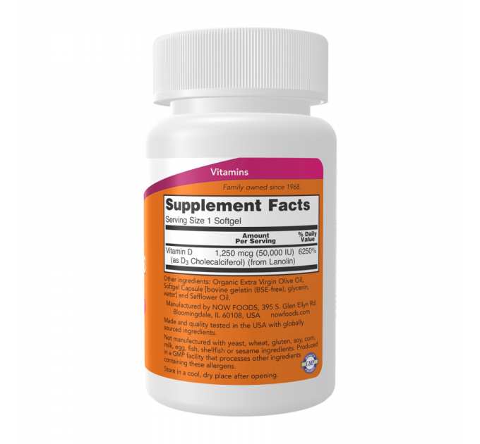 Vitamin D-3 50,000 IU - 12 softgels