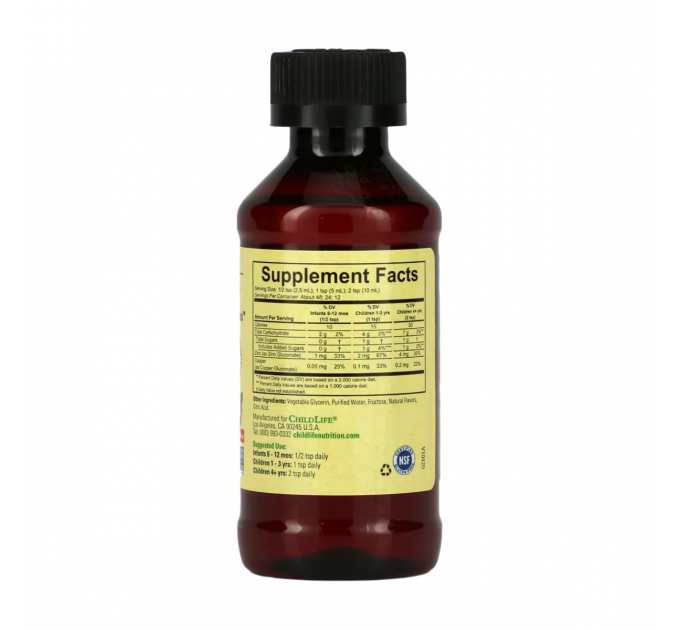 Zinc Plus Liquid - 118ml Natural Mango Strawberry