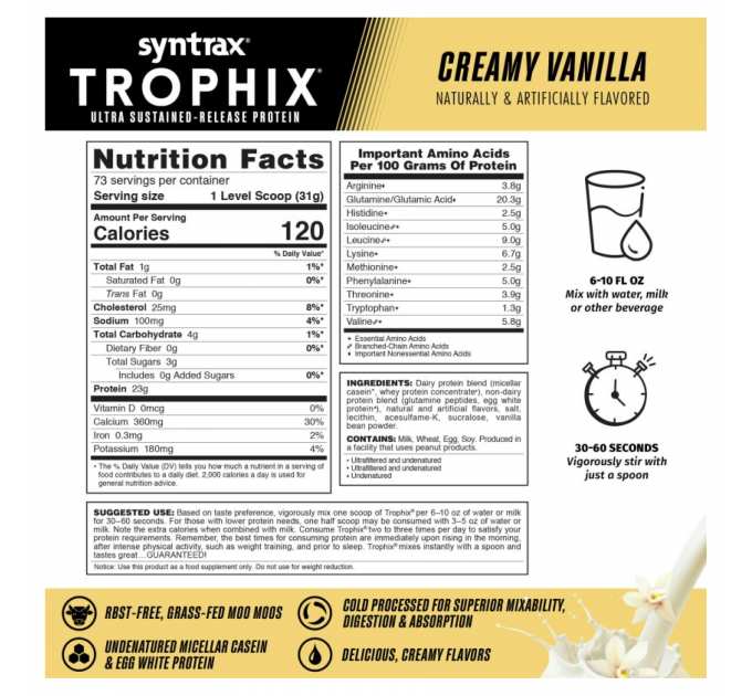 Trophix - 2270g Creamy Vanilla