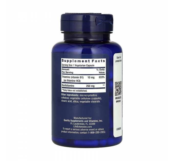 Mega Benfotiamine 250 mg - 120 vcaps