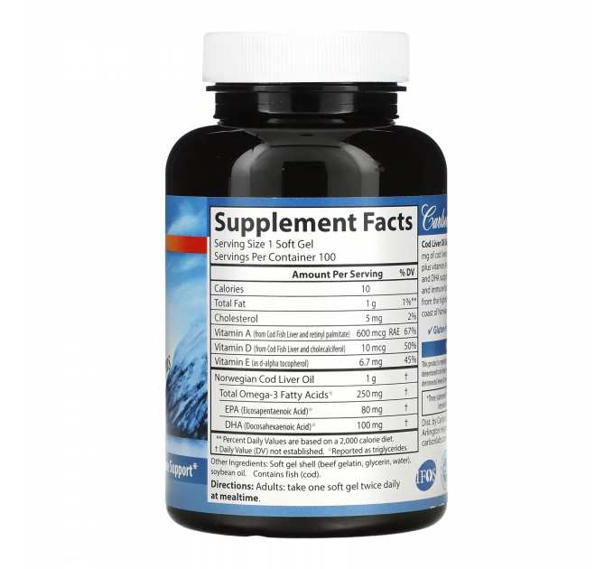 Cod Liver Oil Super 1000mg - 100 softgels