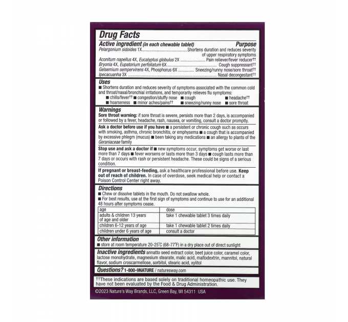 Umcka Cold & Flu Berry - 20 chew tabs