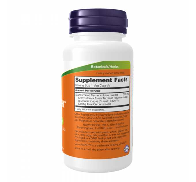CurcuFRESH™ Curcumin 500mg - 60 vcaps