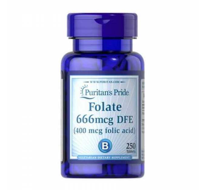 Folate 666mcg DFE (Folic Acid 400 mcg) - 250 Tablets