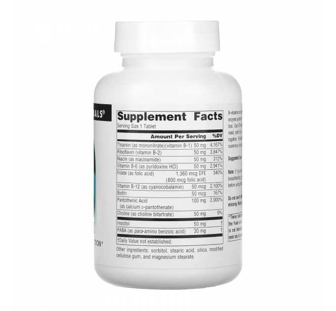 Vitamin B-50 Complex 50mg - 100 tabs