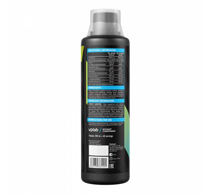Lipo Jets Carnitine - 500ml Lime Tea