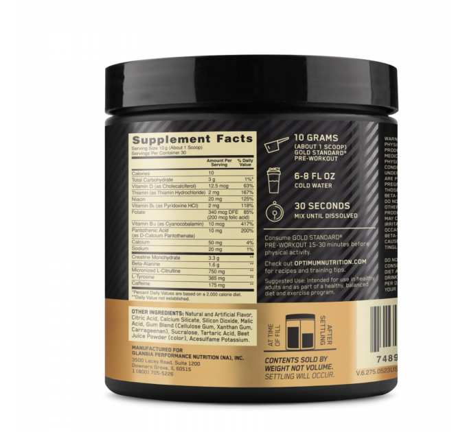 Gold Standard Pre Workout - 300g Watermelon Candy