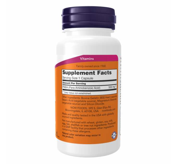 PABA 500mg - 100 caps