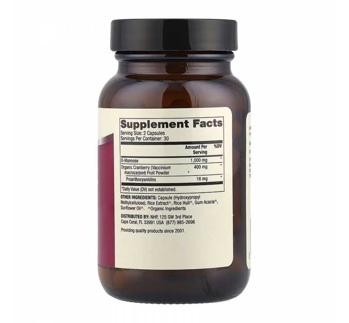 D-Mannose and Cranberry Extract - 60 caps