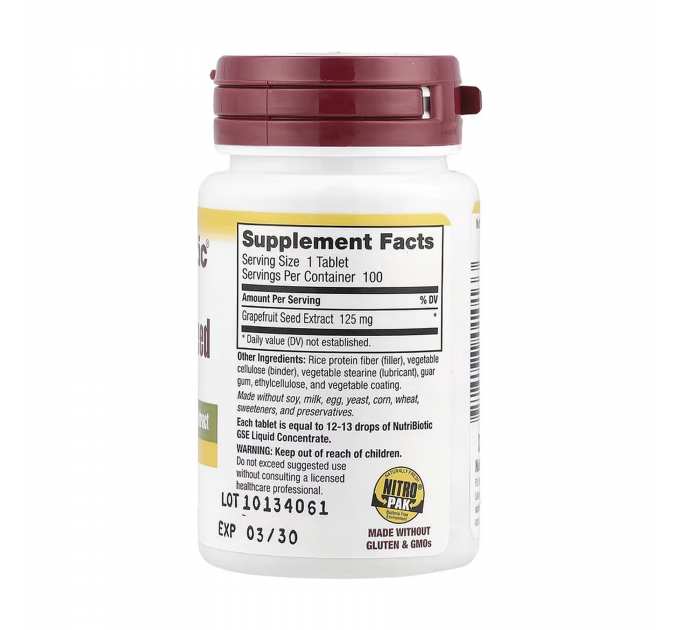 Grapefruit Seed Extract 125mg - 100 tabs