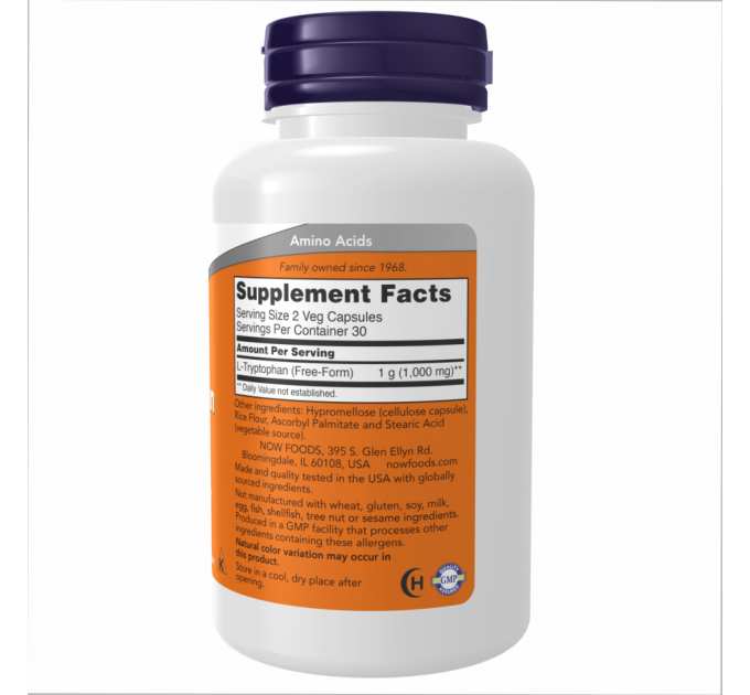 L-Tryptophan 500mg - 120 vcaps