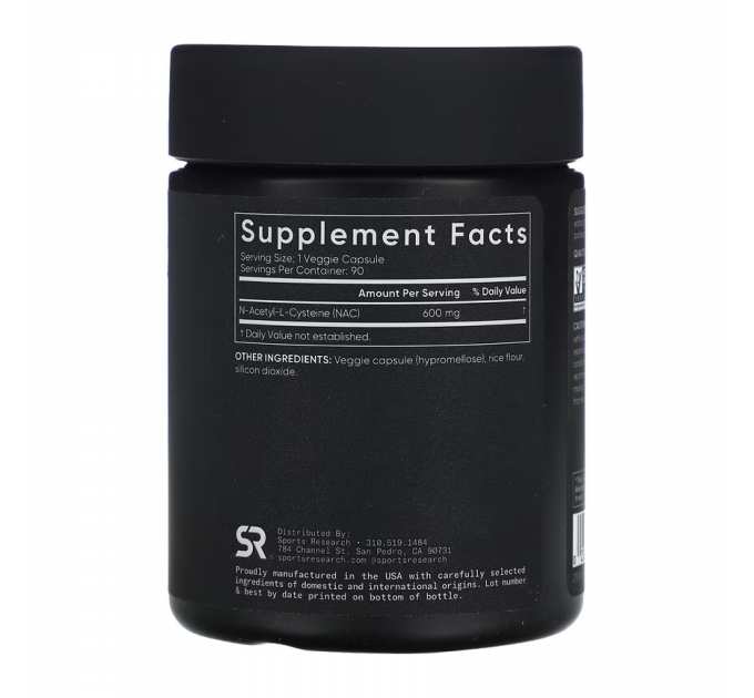 NAC - N-Acetyl-L-Cysteine 600mg - 90 vcaps