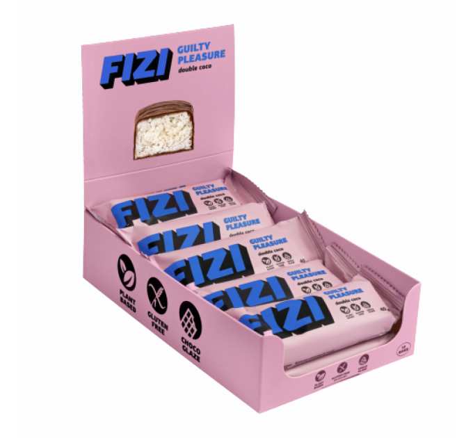 FIZI Chocolate Bar - 10х40g Double Coconut