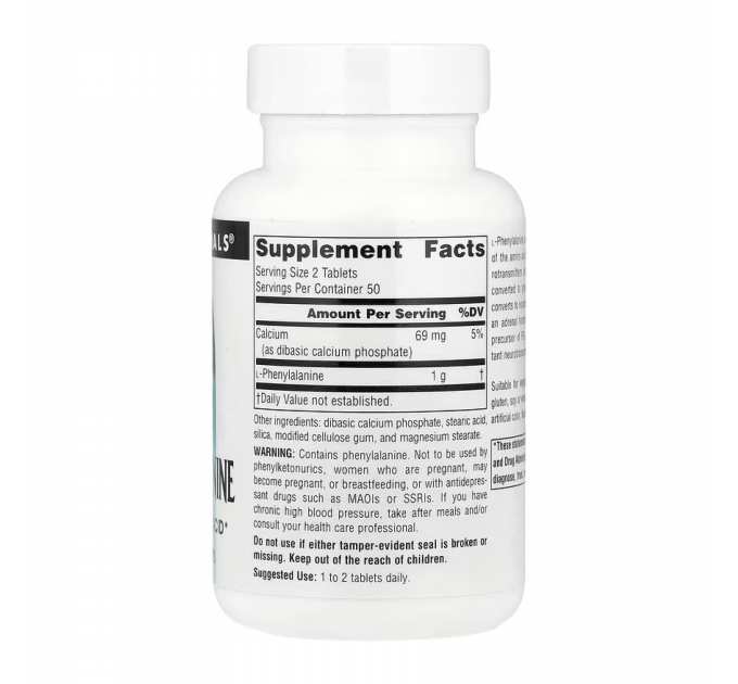 L-Phenylalanine 500mg - 100 tabs