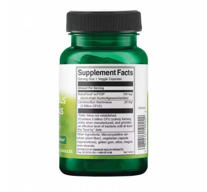 Lactobacillus Rhamnosus with Fos 5 Billion Cfu - 60 Qualicaps