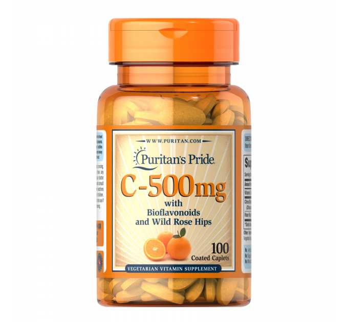 Vitamin C-500 mg with Bioflavonoids and Rose Hips - 100 Caps