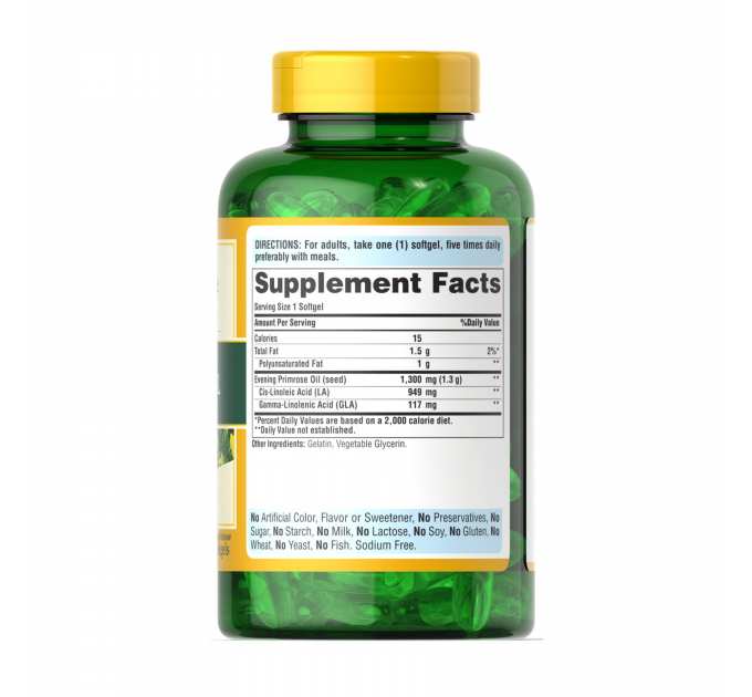 Evening Primrose Oil 1300 mg with GLA - 120 softgels