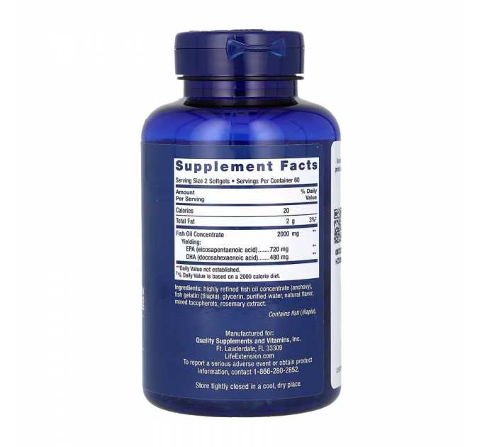 Mega EPA/DHA Omega-3 Fish Oil - 120 softgels