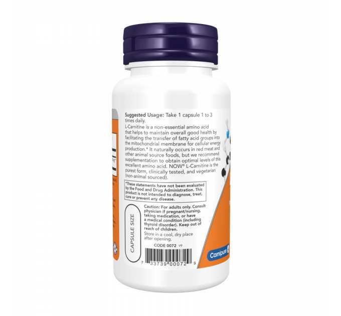 L-Carnitine 500mg - 180 caps