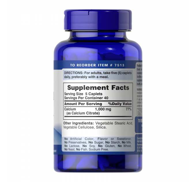 Calcium Citrate 1000mg - 200 caps