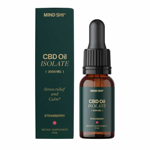 CBD Oil Isolate 2000 mg Strawberry - 10 ml (Пошкоджена етикетка)