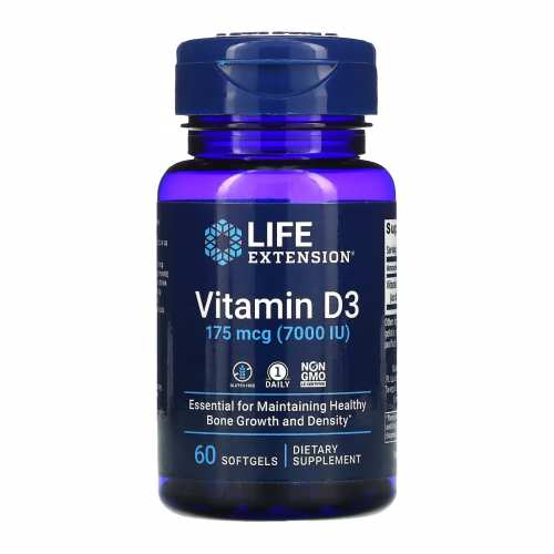 Vitamin D3 175 mcg (7000 IU) - 60 softgels (До 05.26)