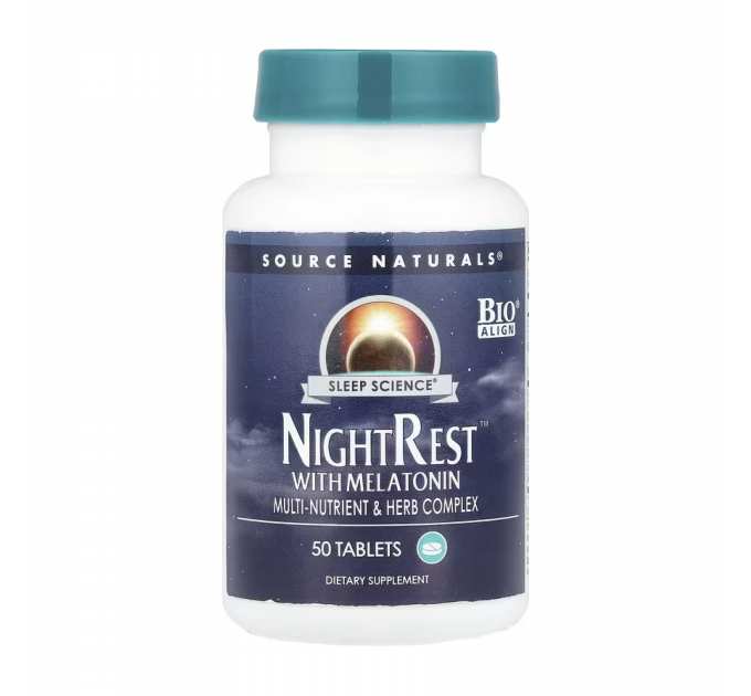 Sleep Science® NightRest™ with Melatonin - 50 tabs