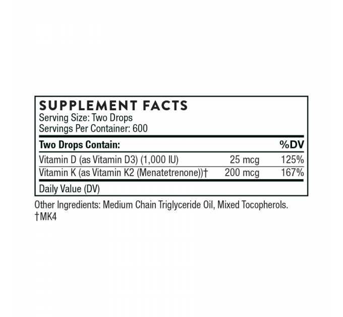 Vitamin D+K2 - 1oz