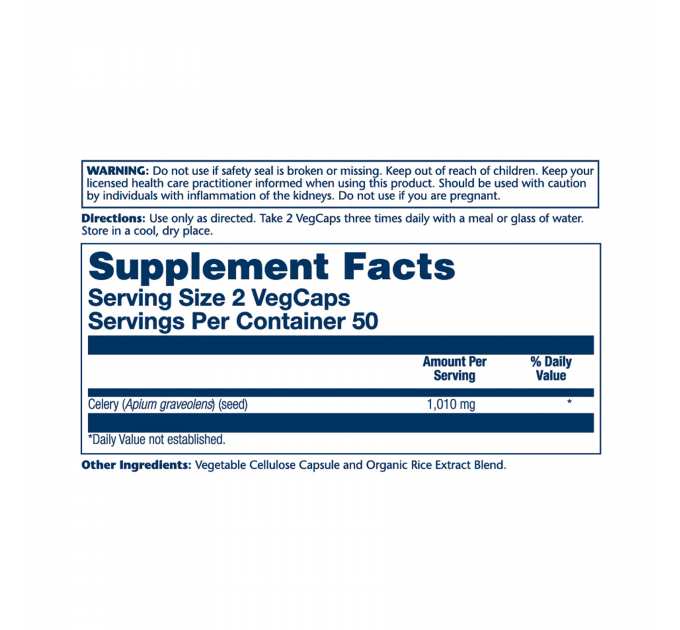 Celery Seed 1010mg - 100 vcaps