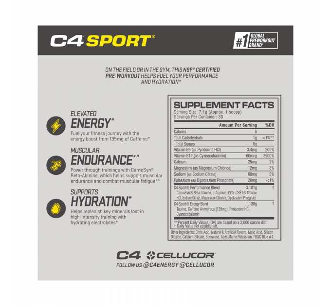 C4 Pre Workout - 213g Blue Raspberry