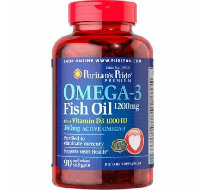 Omega-3 Fish Oil 1200 mg (360 mg Active Omega-3) - 200 Softgels