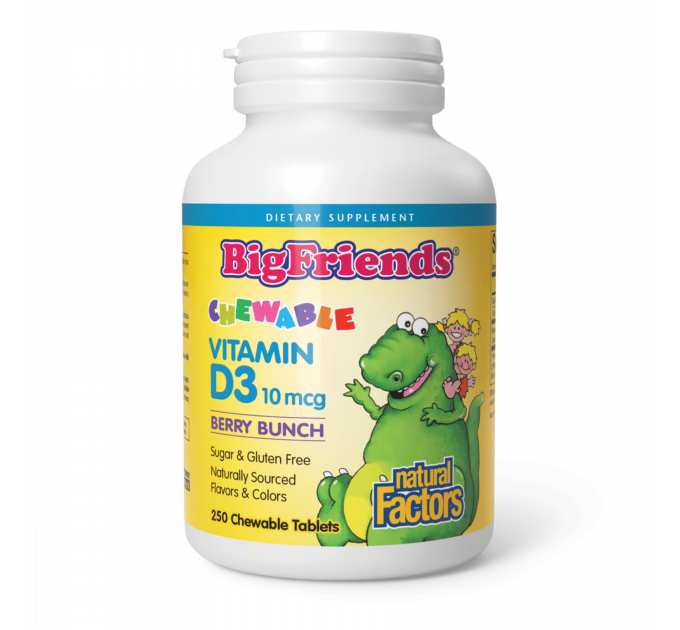 Vitamin D3 10 mcg (400 IU) - 250 tabs Berry Bunch