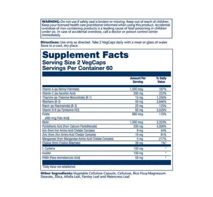 Hair Nutrients - 120 vcaps