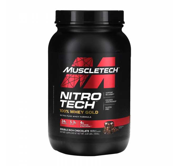 Nitro Tech 100% Whey Gold - 908g Double Rich Chocolate