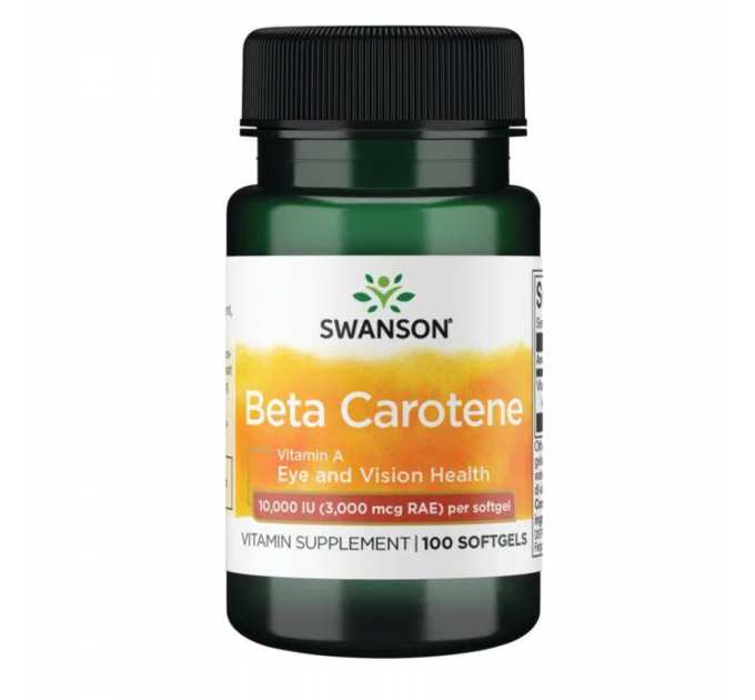Beta-Carotene 10,000 IU (3000 mcg RAE) - 100 Sgels