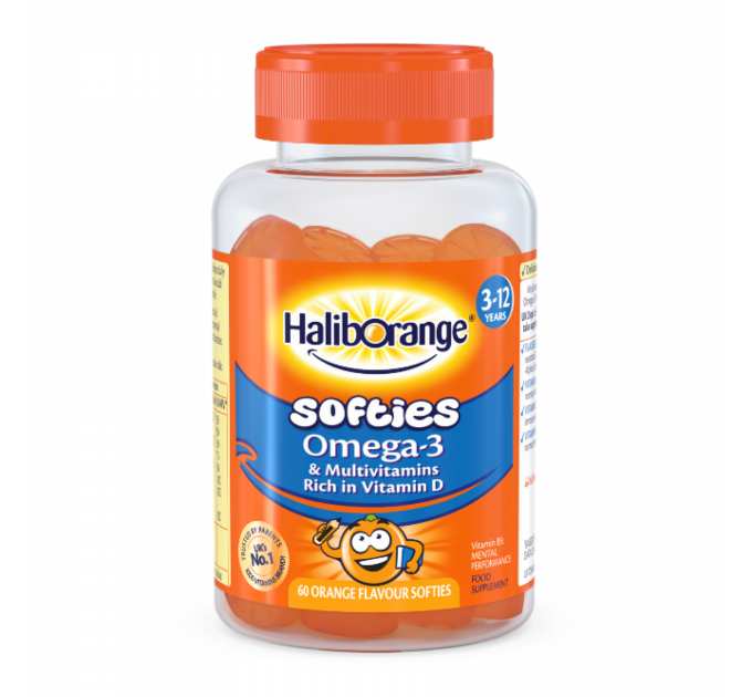 Softies Omega-3 & Multivitamin - 60 softgels Orange